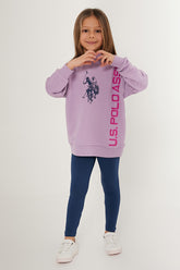 U.S. Polo Kids Girls Pajamas Two Pieces Set Three Thread Raised